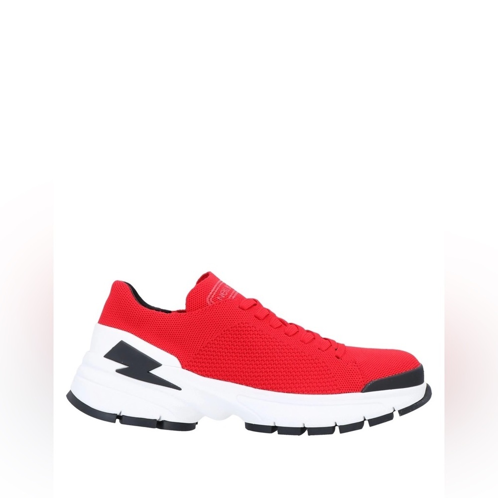 Neil Barrett Red and White Athletic Shoes